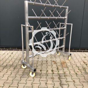 Kühl- und Abtropfwagen für Puten