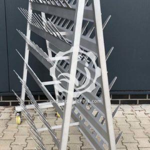 Kühl- und Abtropfwagen mit Laserspieße, komplett aus Edelstahl